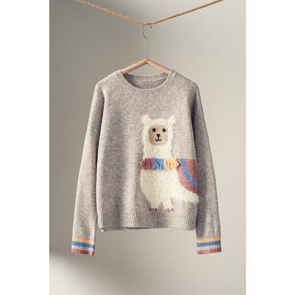 Urban Daizy Whimsical Alpaca Embroidered Knit Sweater - Picture 1 of 7